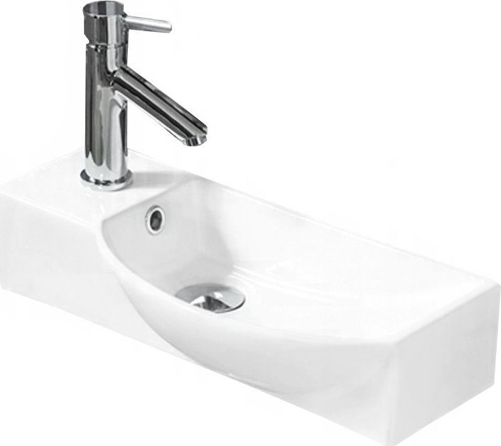 Umywalka Mexen Mexen Hugo umywalka nablatowa prawa 50 x 23 cm biała - 21255000R