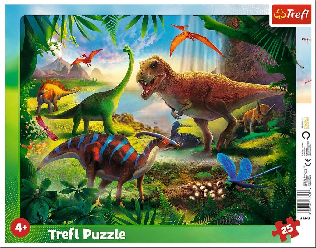 Trefl Puzzle ramkowe 25 Dinozaury TREFL
