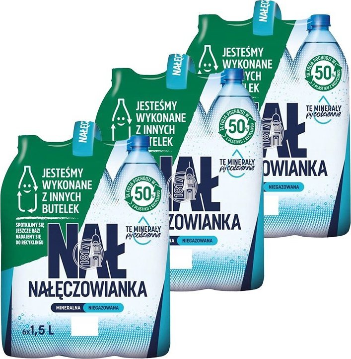 Woda Nałęczowianka Nałęczowianka Naturalna woda mineralna niegazowana 1,5 l x 18 sztuk