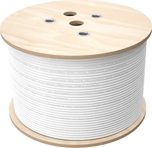 Przewód Q-Lantec Multi-kabel Q-LANTEC Multimedia 2 x U/UTP kat.5E + 2 x RG6 + 2 x FO G657A1, PVC, szary 500m