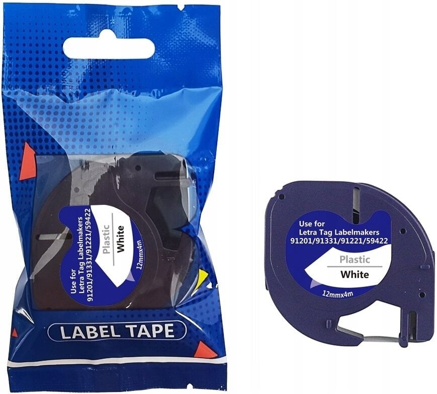 Taśma DYMO LT 91201 12mm x 4m S0721560 czarny na białym zamiennik