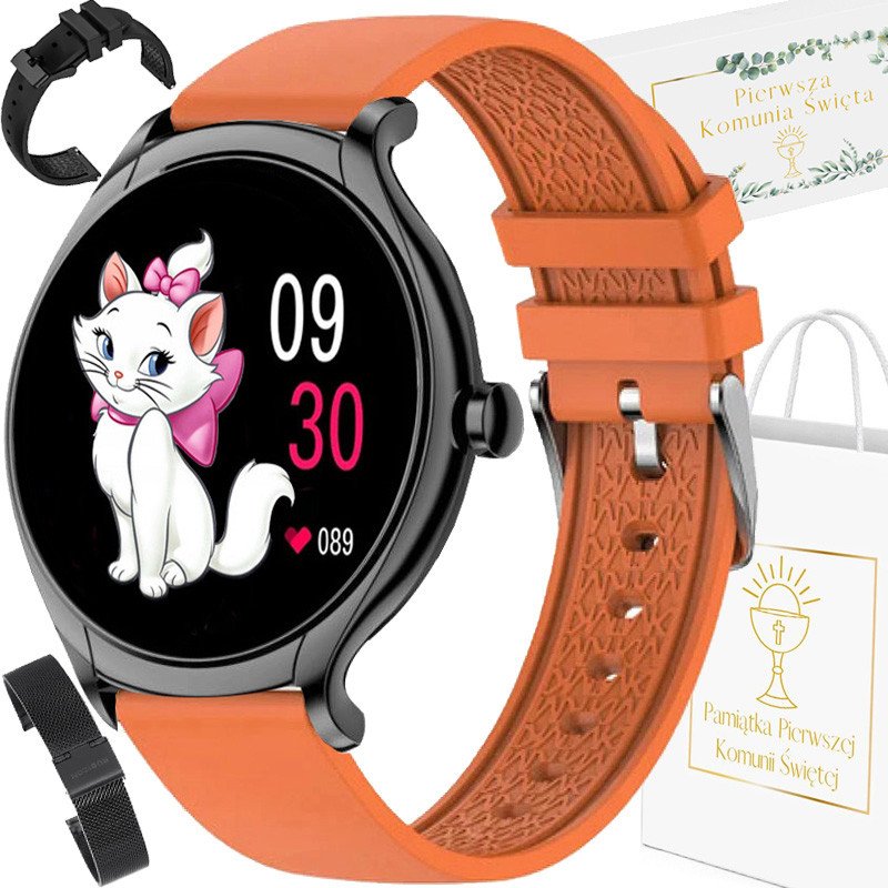 Zegarek KOMUNIA SMARTWATCH Rubicon RNCF13 czarny / 3 paski