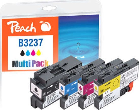 Tusz Peach Peach 321008 nabój z tuszem 4 szt. Czarny, Cyjan, Purpurowy, Żółty