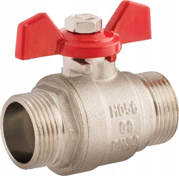 IDMAR Zawór kulowy do wody gwint 1/2" GZ/GZ z motylkiem