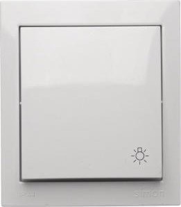 Kontakt-Simon Simon Aquaclick Przycisk światło, 10 AX, 250 V biały ACS1/11