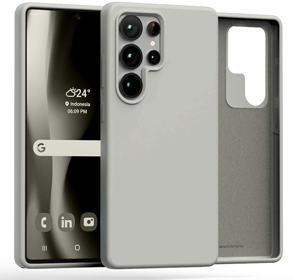Etui Mercury Silicone do Samsung Galaxy S25 Ultra kamienny