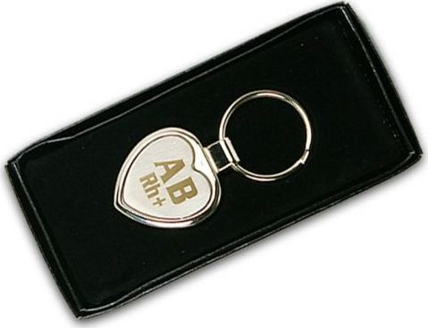 Breloczek Polska Firma Brelok z grupą krwi AB Rh+ (plus)