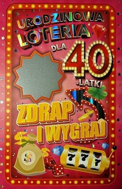 Yeku Karnet Urodziny 40 damskie