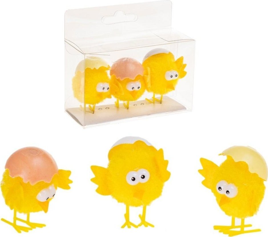 Kurczaczki ze skorupką na głowie 4,5x2,5cm 3szt