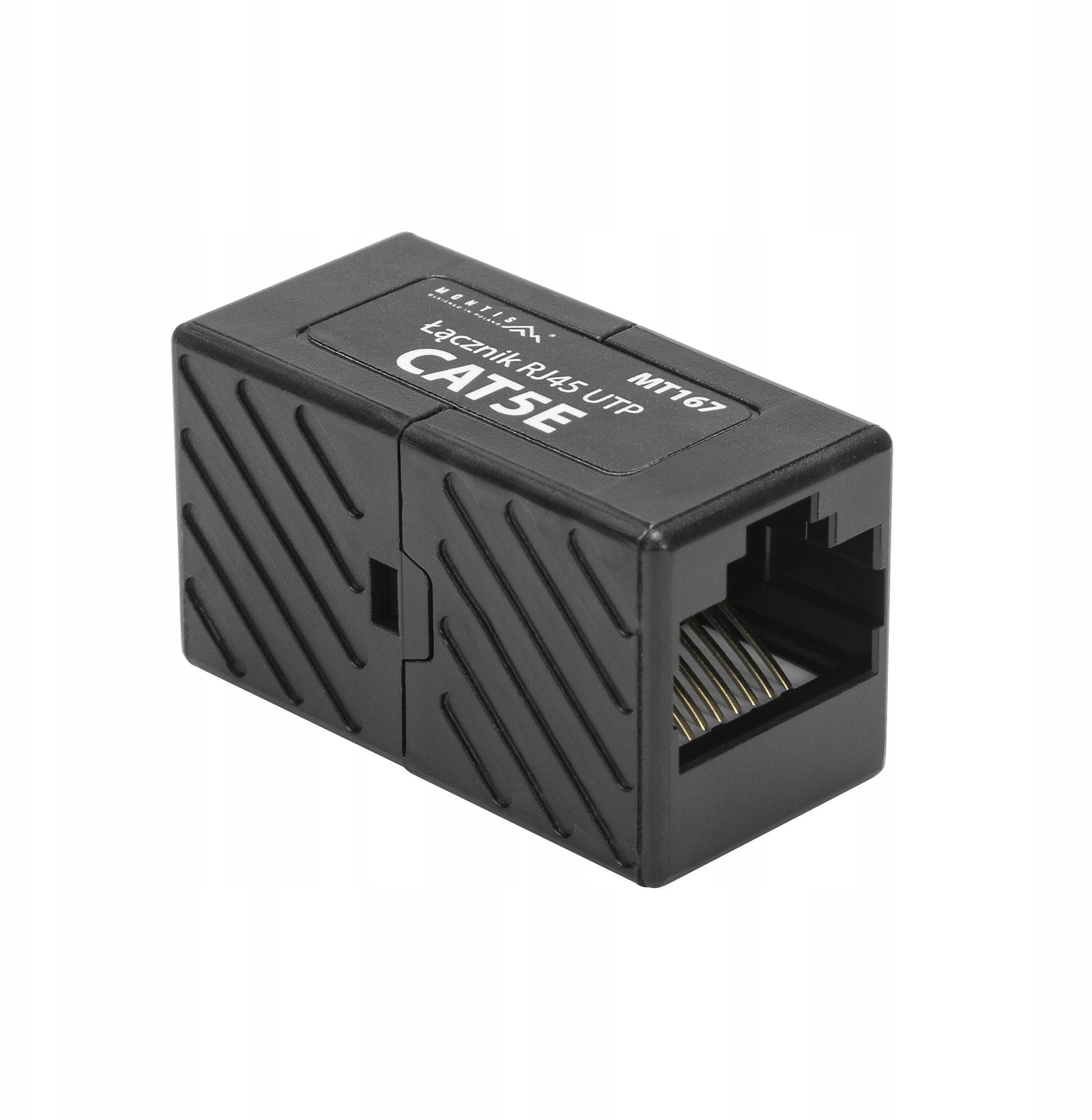 Łącznik RJ45 UTP Cat. 5e czarny Montis MT167