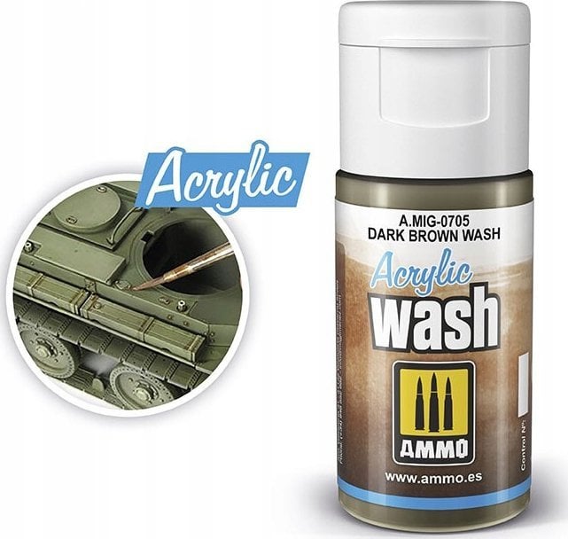 Vallejo Ammo: Acrylic Wash - Dark Brown Wash