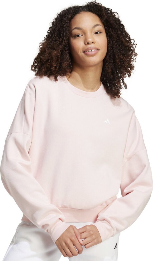 Bluza damska adidas Essentials Small Logo Feel Cozy jasnoróżowa IX7954 L