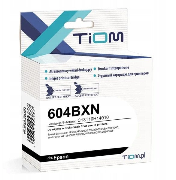 Tusz Tiom do Epson 604BXN | C13T10H14010 | 500 str. | 18ml | black