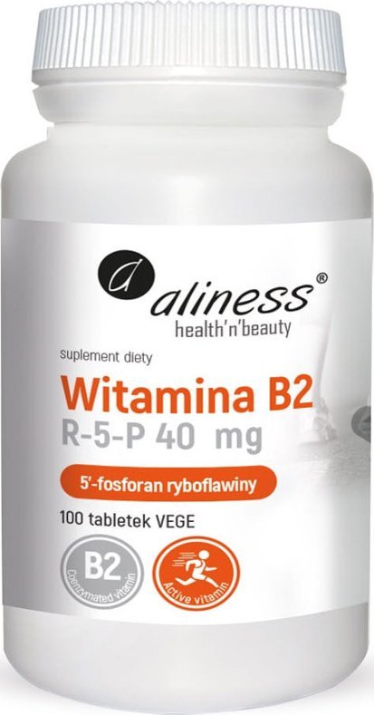 Aliness ALINESS WITAMINA B2 RYBOFLAWINA 40MG 100 TABLETEK VEGE
