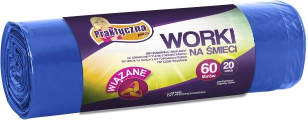 Florentyna Worki na śmieci Praktyczna wiązane 60L 20 sztuk (5901832366683)