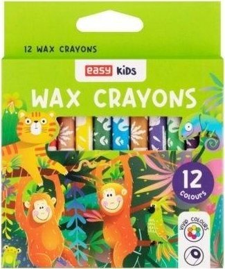 Kredki świecowe 12 kolorów EASY