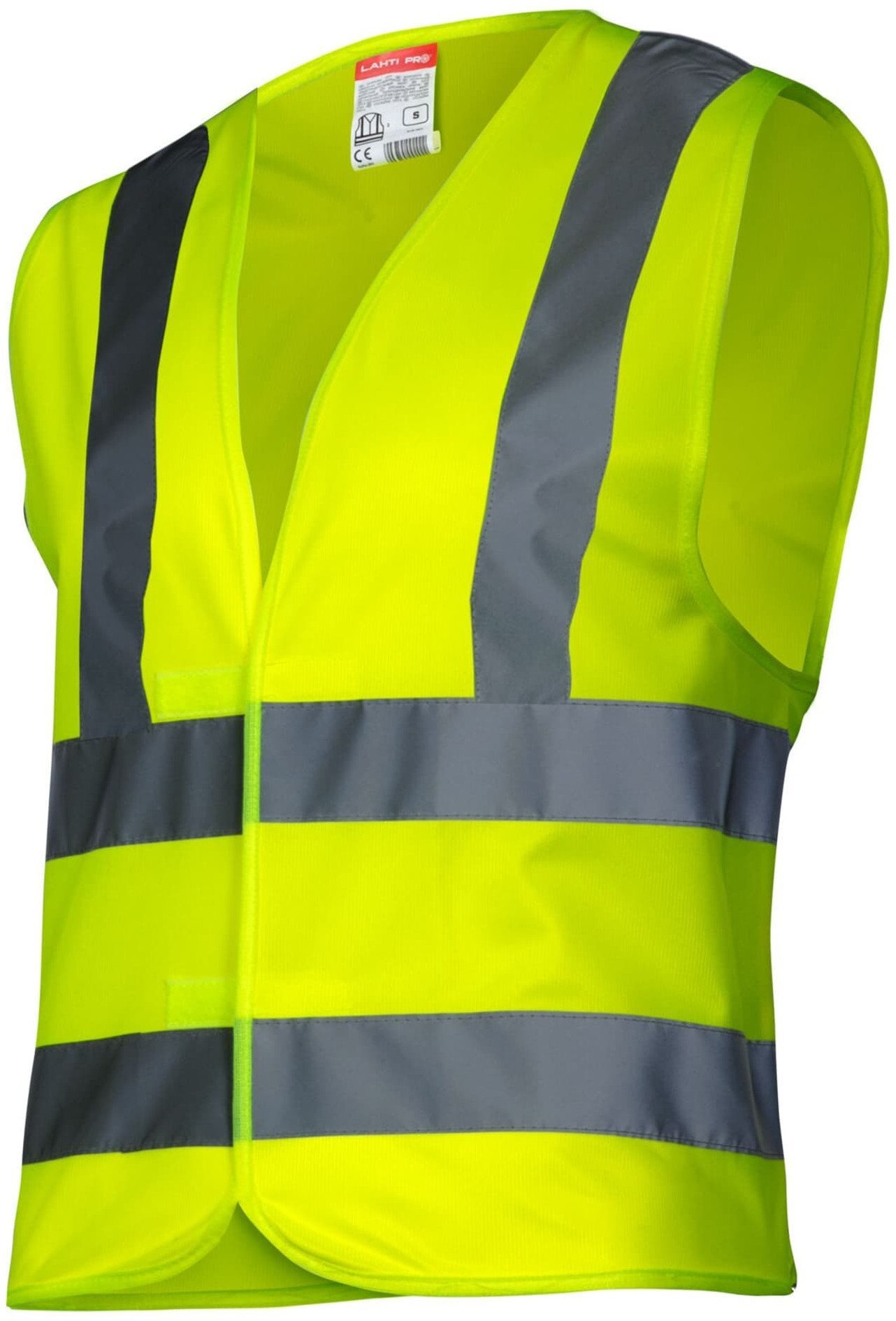 KAMIZELKA OSTRZEGAWCZA 4 PASY, ŻÓŁTA, "M", CE, LAHTI