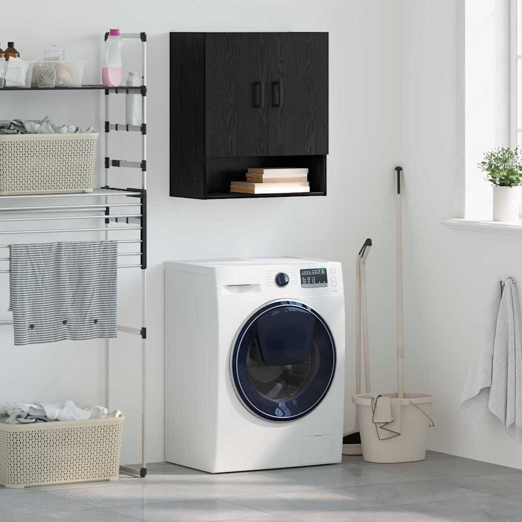 vidaXL Szafka ścienna Montowane na ścianie Czarny dąb 60 x 31 x 70 cm