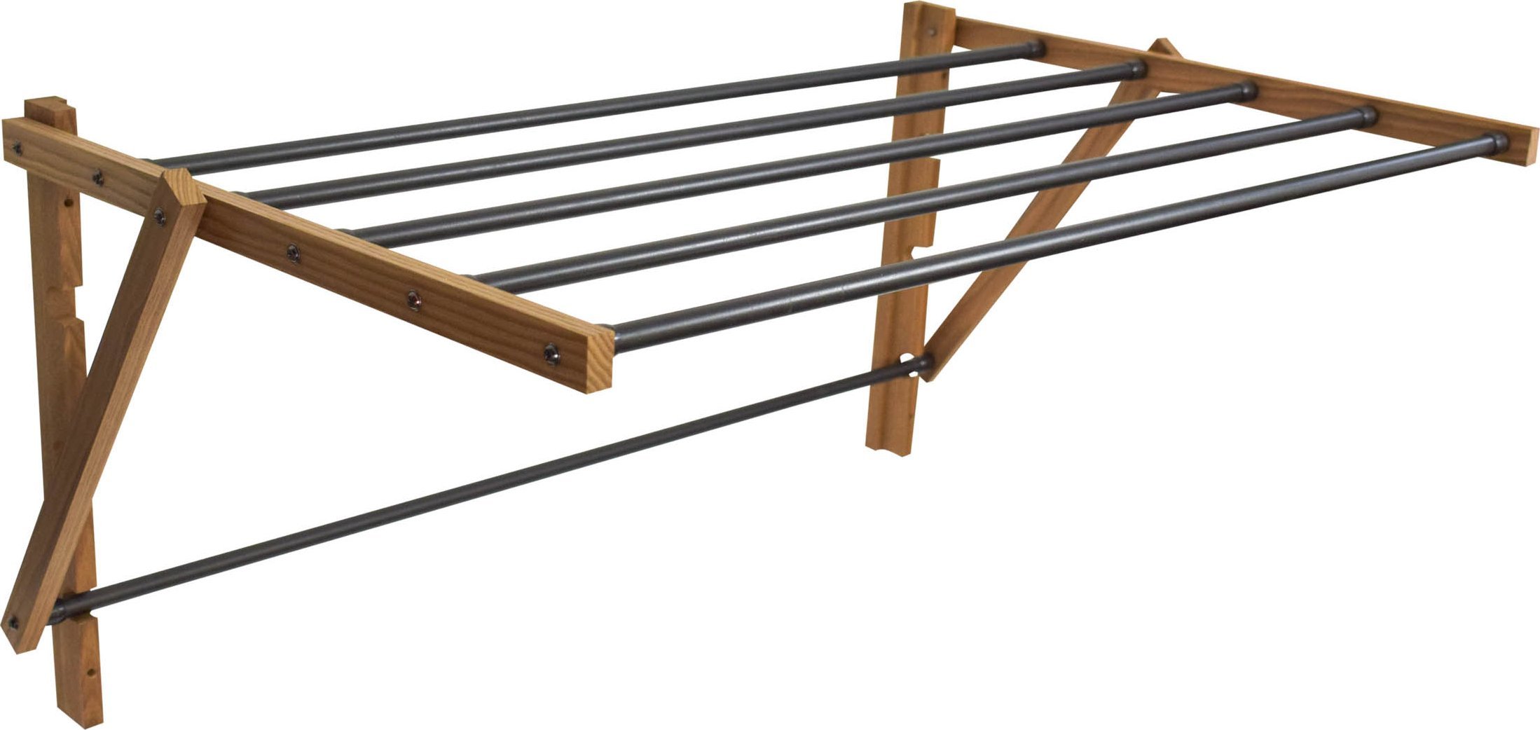 Sepio Suszarka na pranie składana ścienna łazienkowa wisząca solidna drewniana