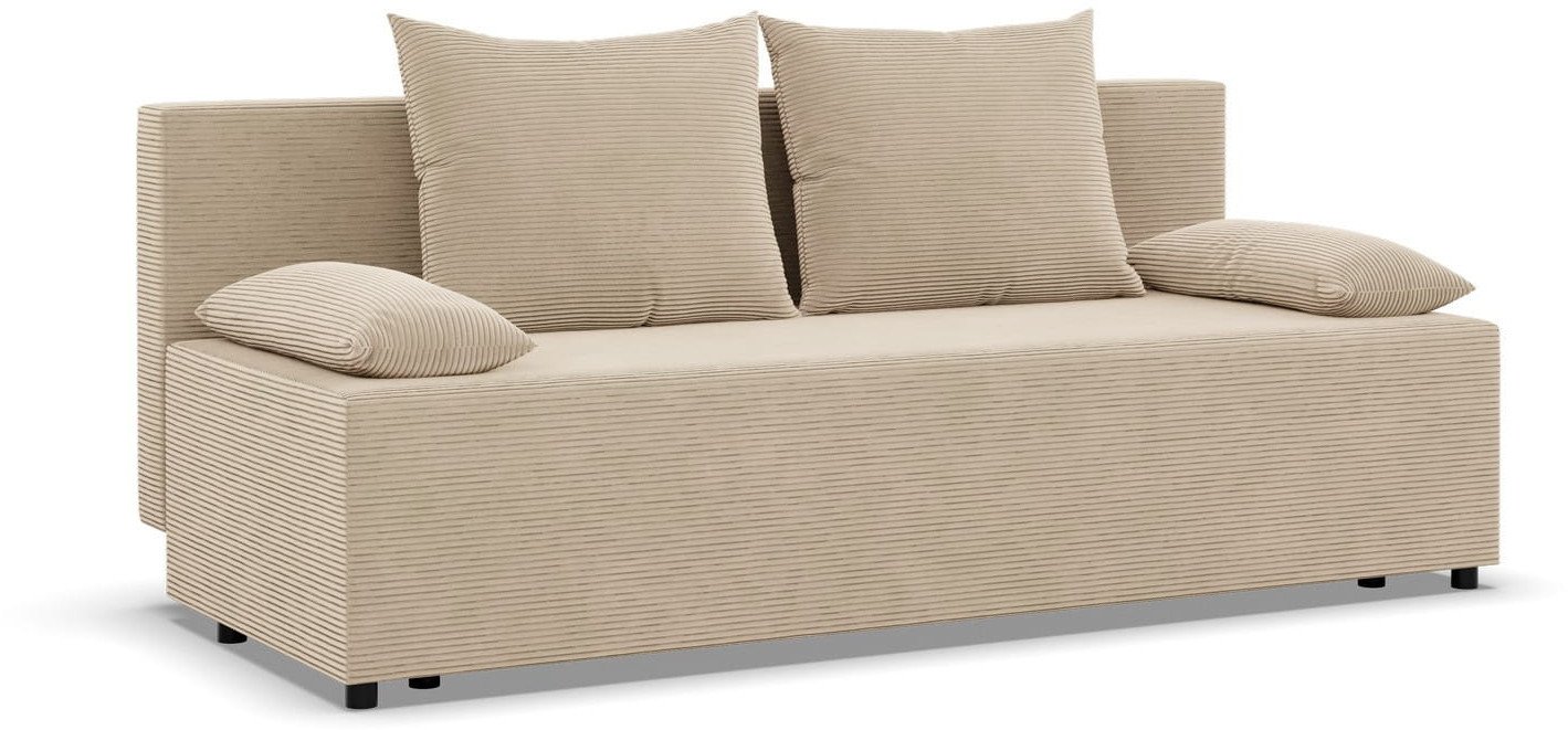 Kanapa rozkładana, Vista, sztruks, 191x92x95 cm, beżowy | TYLETEGOTU