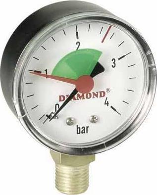 MANOMETR TECHNICZNY ŚR. 50MM 0-4 BAR GW 1/4'