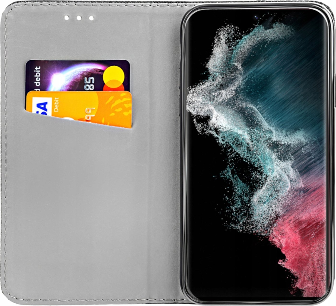 Hello Case ETUI Z KLAPKĄ DO SAMSUNG GALAXY S22 ULTRA CZARNE ZAMYKANE MAGNETYCZNE FLIP