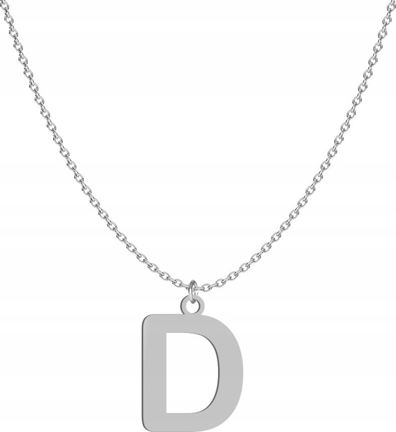Radziszewska Jewellery Srebrny naszyjnik LITERA D DEDYKACJA GRATIS