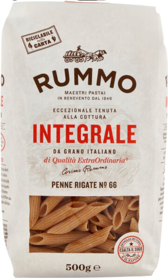 Makaron Penne Rigate n. 66 Integrale 500g - Rummo
