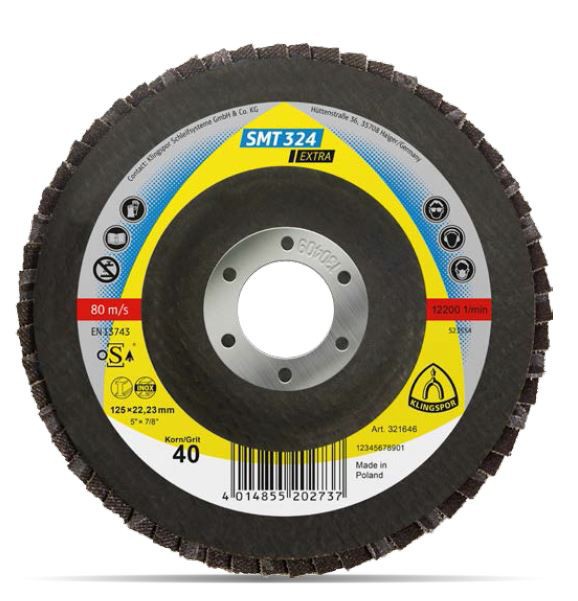 Klingspor Ściernica listkowa 125mm SMT324 EXTRA granulacja 60 - 321512