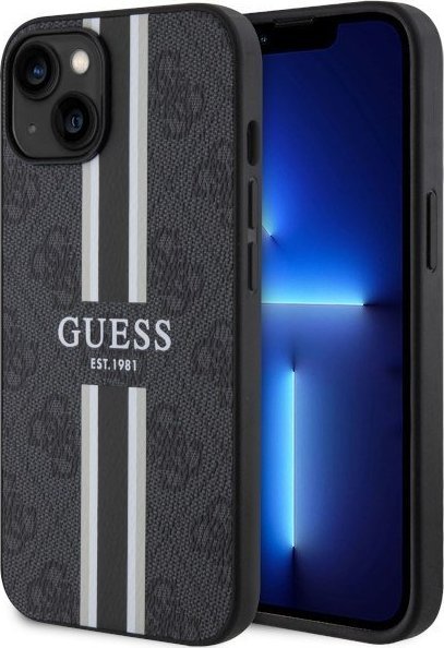 Guess Etui GUHMP14MP4RPSK Apple iPhone 14 Plus czarny/black hardcase 4G Printed Stripes MagSafe
