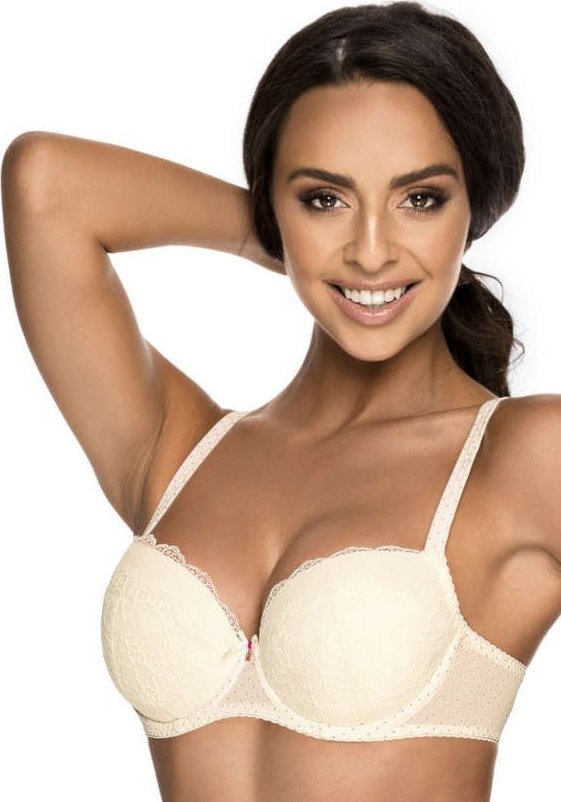 MAT Lingerie Biustonosz push-up mleko Vanilla M-3206/11 75F