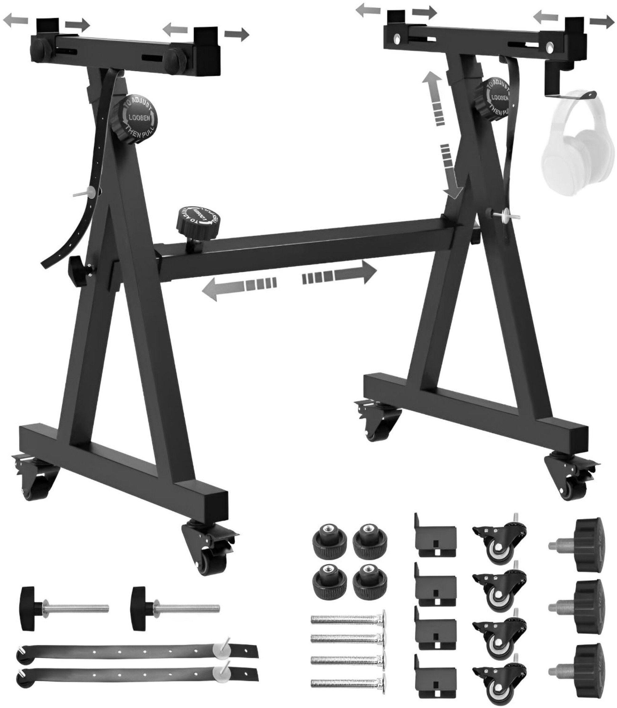 MOZOS KSX6 STATYW STOJAK Z KOŁAMI POD KEYBOARD PIANINO