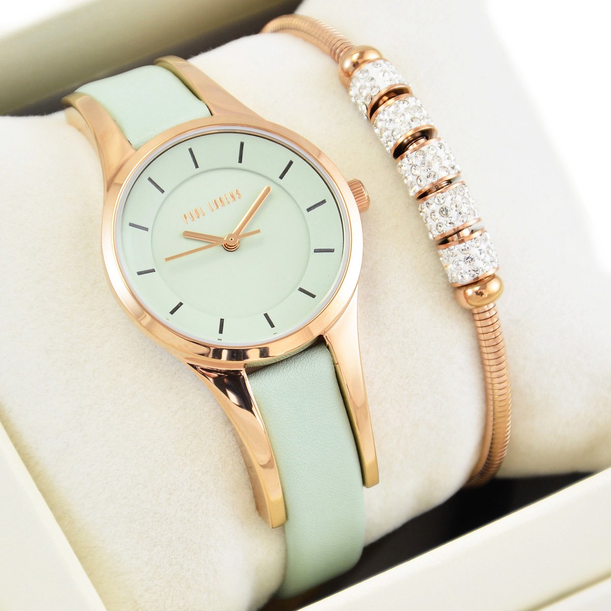 Zegarek Paul Lorens Zestaw damski zegarek Sevilla -6F4 + bransoletka