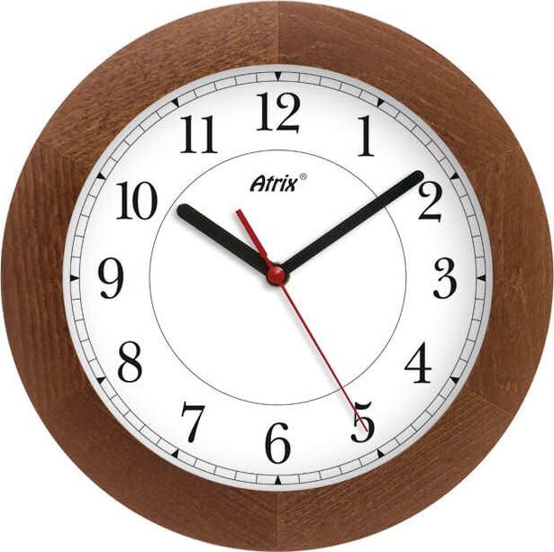 Atrix Drewniany zegar ścienny Atrix ATW300A CD 30 cm uniwersalny