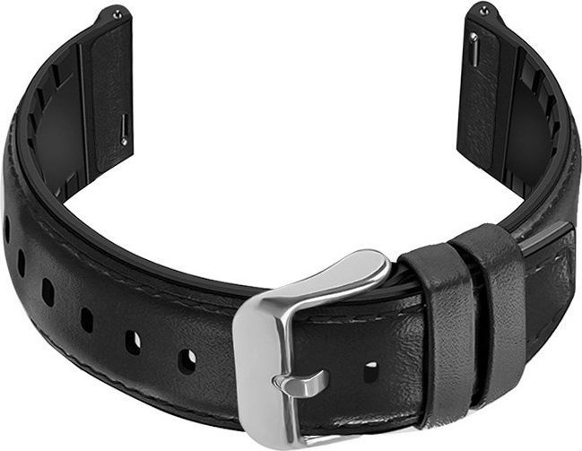 Pasek gumowy U16 do zegarka - czarny - 22mm