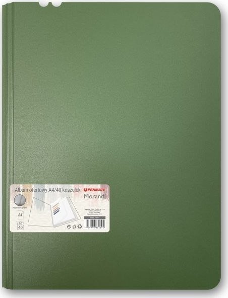 Album ofertowy PENMATE Morandi A4 40 koszulek zielony