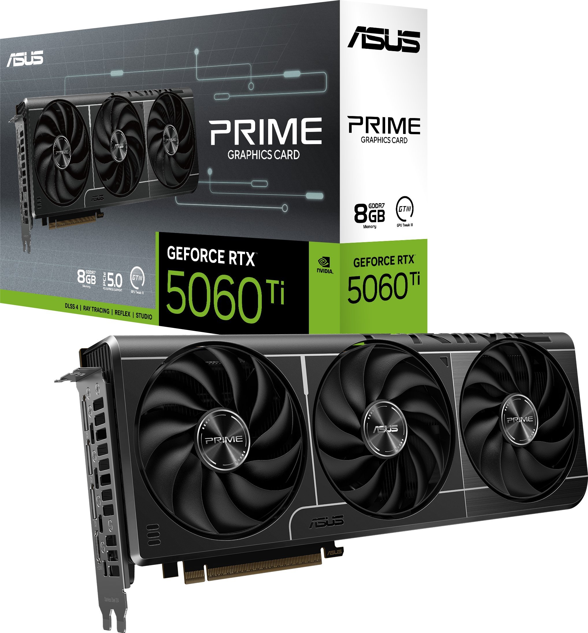 Karta graficzna Asus Prime GeForce RTX 5060 Ti 8GB GDDR7 DLSS4 (PRIME-RTX5060TI-8G)