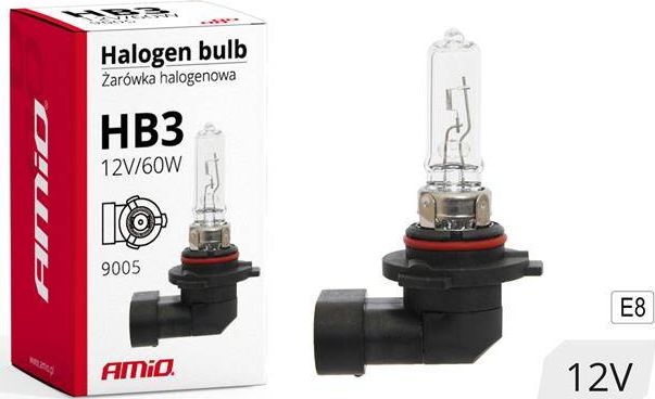 AMiO Żarówka halogenowa HB3 12V 65W 9005