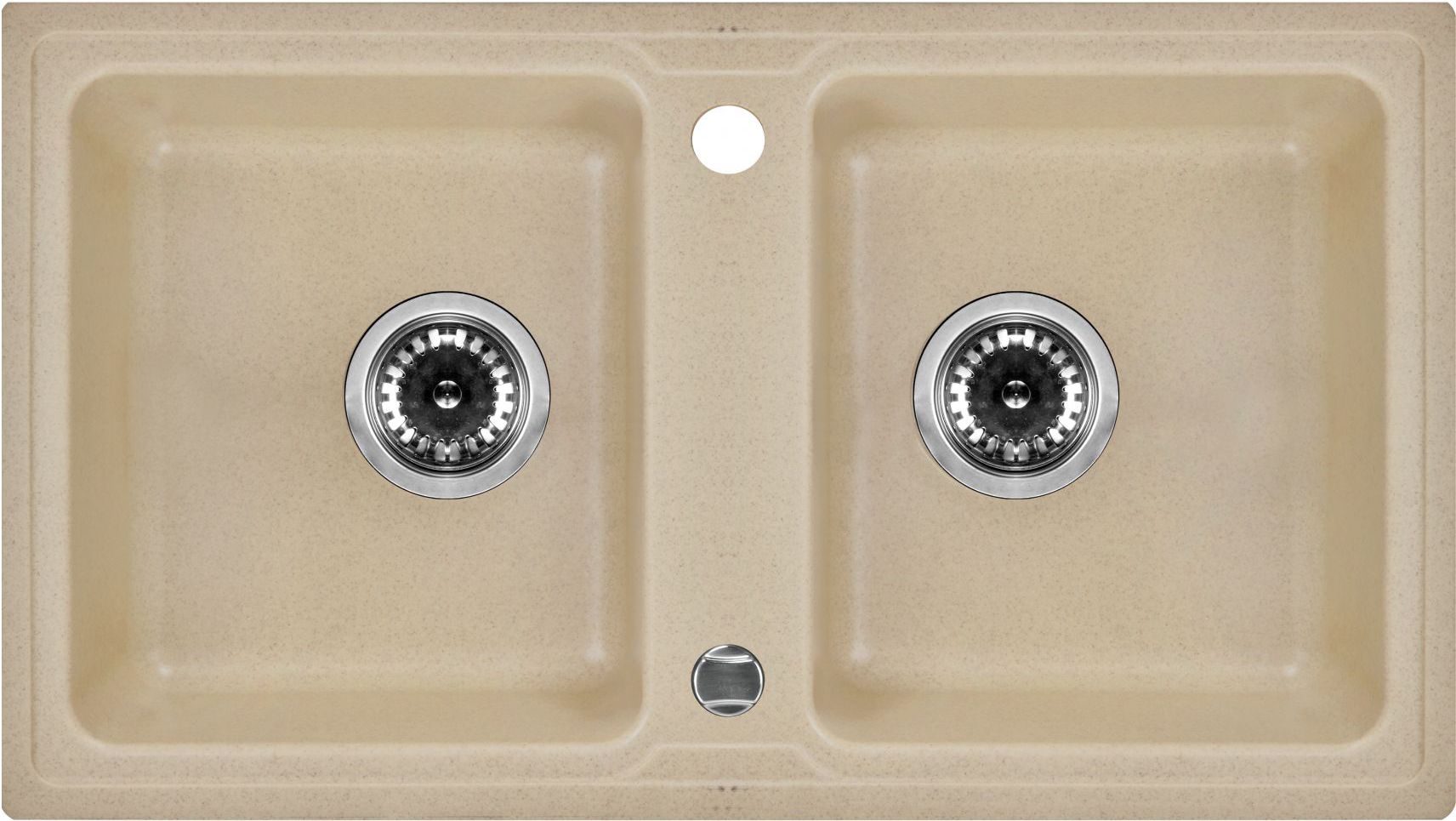 Zlewozmywak Deante Zlewozmywak 2-komorowy Zorba bez ociekacza 43,5 x 78cm alabaster (ZQZ_A203)