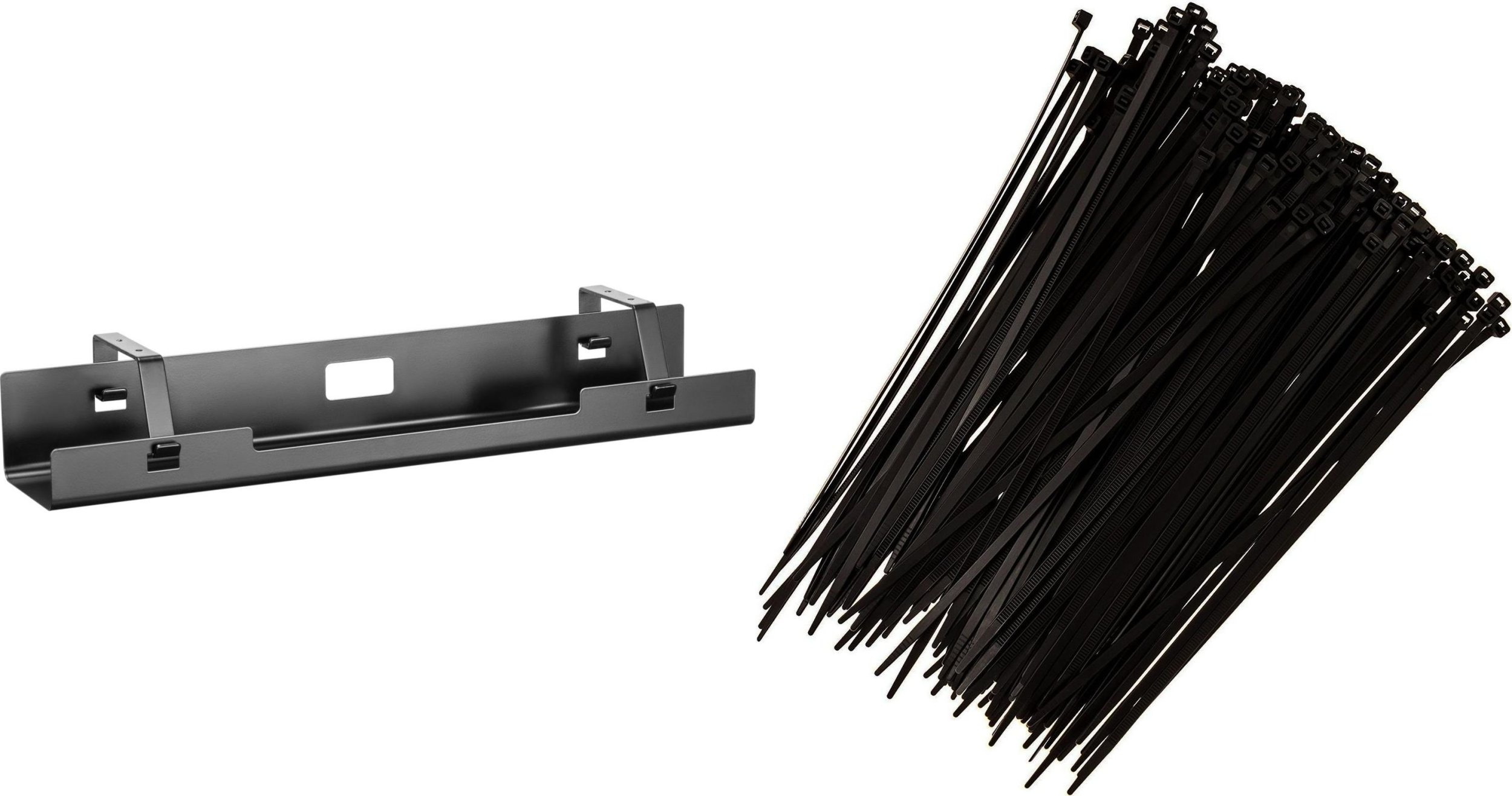 Organizer Mozos Organizer Mozos Maskownica Czarny 1 sztuka (OCUD11-BK) + Opaska zaciskowa Czarny 100 sztuk (MCABLE-M)