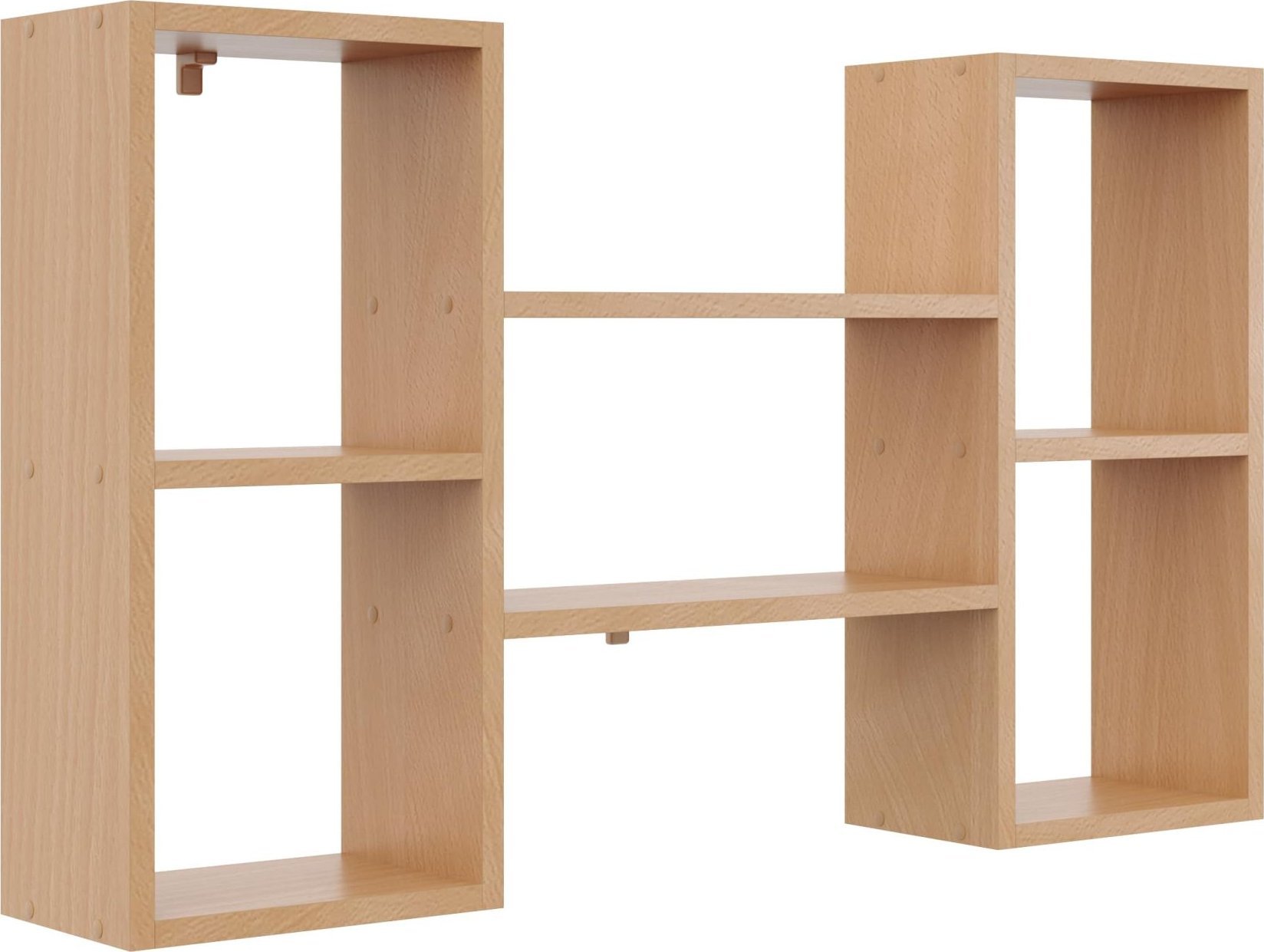 Tyletegotu Nowoczesna półka ścienna, 102x18x60 cm, buk, mat