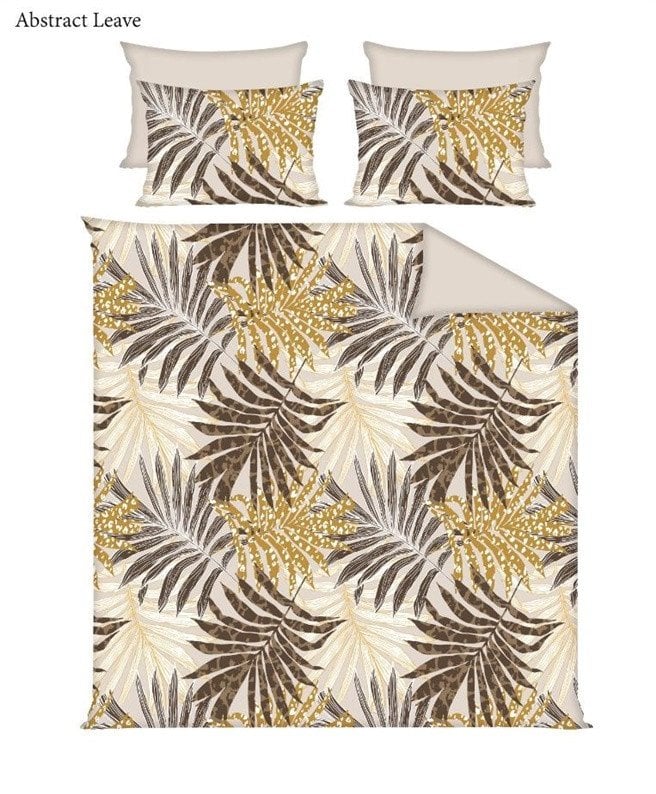 BED COV SET Abstract Leave COTT 200x220
