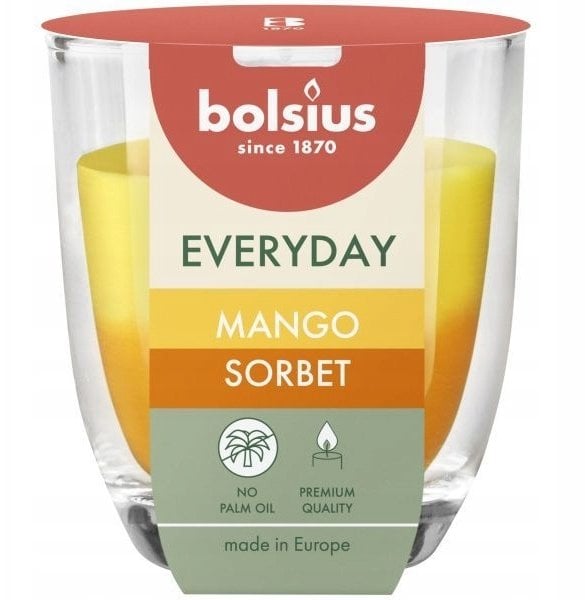 Bolsius Świeca aromatyczna szklana Everyday mango sorbet O80x70mm 8717847193476 8717847193476 (8717847193476)