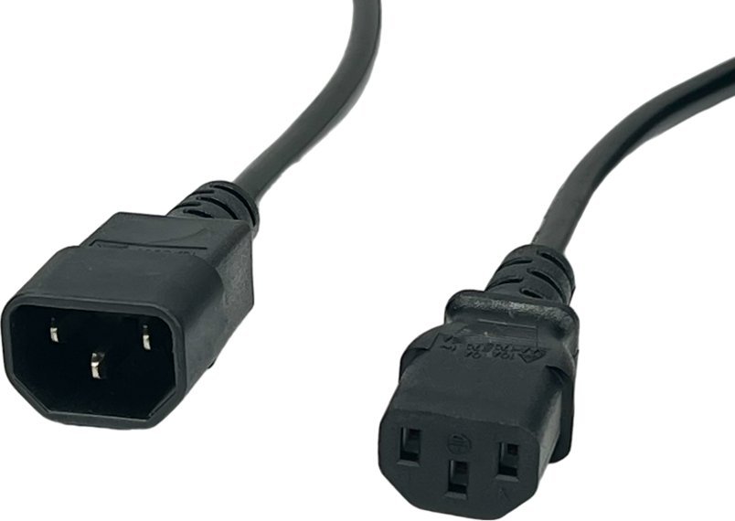 POSAC-C13-C14-18: POS AC cable C13-QT3[10A]-C14-QZ3[10A] H05VV-F3G0,75 L=1800 black