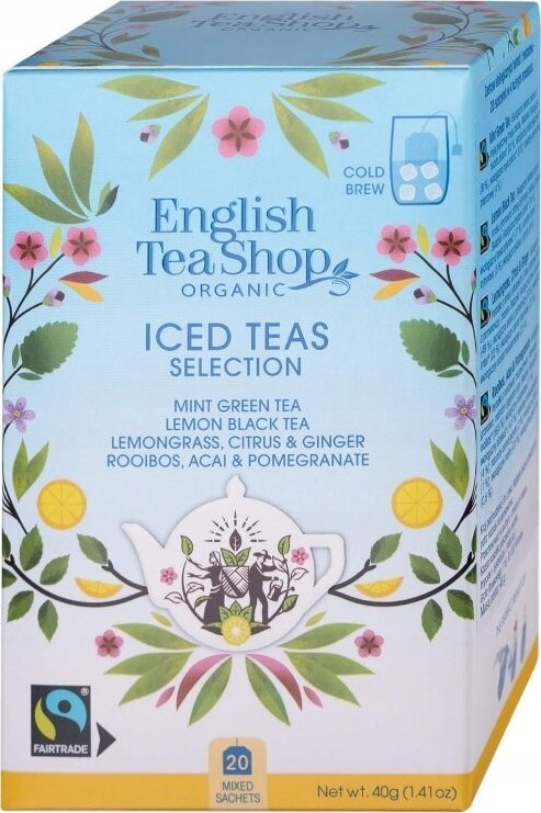 English Tea Shop English Tea Shop, Herbata BIO, 2024 Iced Teas Selection, 20 saszetek, Mix 4 smaków