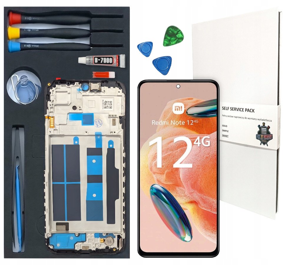 WYŚWIETLACZ LCD DO XIAOMI REDMI NOTE 12 4G ORYGINAŁ RAMKA ZESTAW WYMIANA