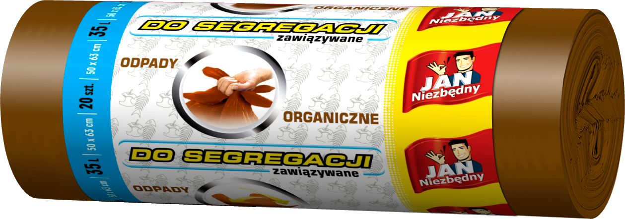 Sarantis Worki do segregacji Jan Niezbędny brązowe 35L 20szt. (8571019502)