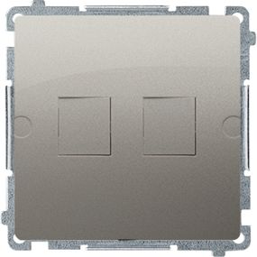 Kontakt-Simon Pokrywa gniazda teleinformatycznego podwójna satynowy (BMPT/29)