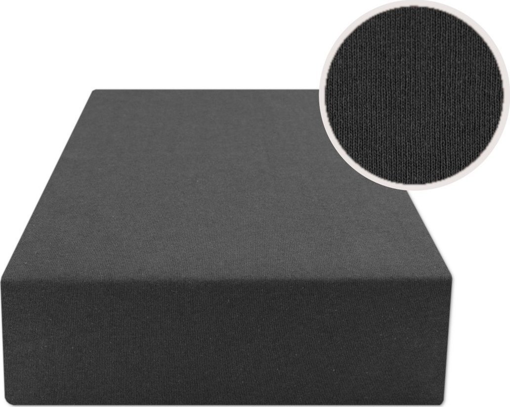 estilex Prześcieradło Z Gumką 200X220 Jersey Grafit