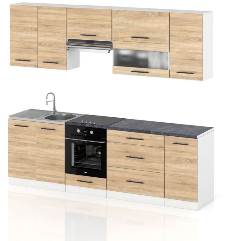 Meble Kuchenne Drewniane Zestaw Mebli Kuchennych Marocco 2.6m Szafki Wotan
